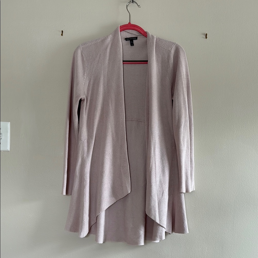 Light Pink Open Front Cardigan